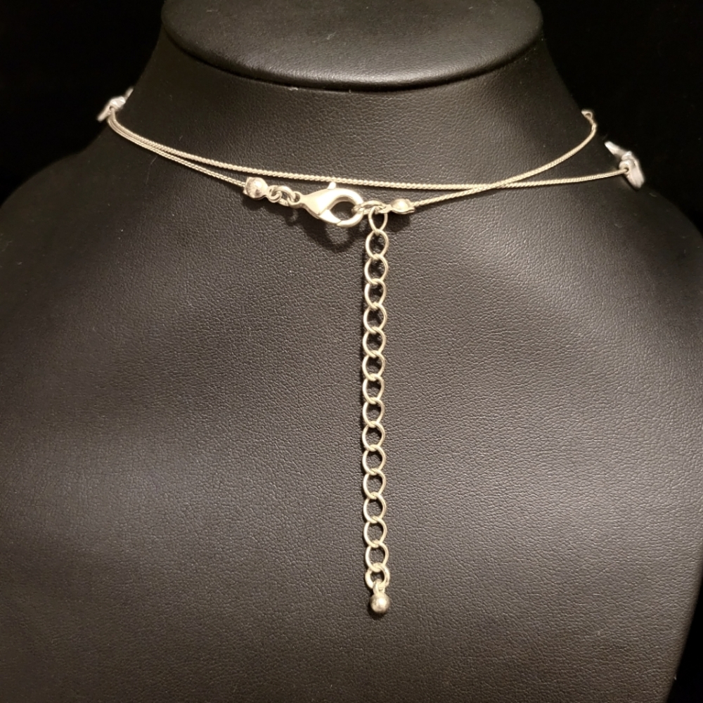 Vintage Brushed Metal Layering Necklace - Picture 4 of 4